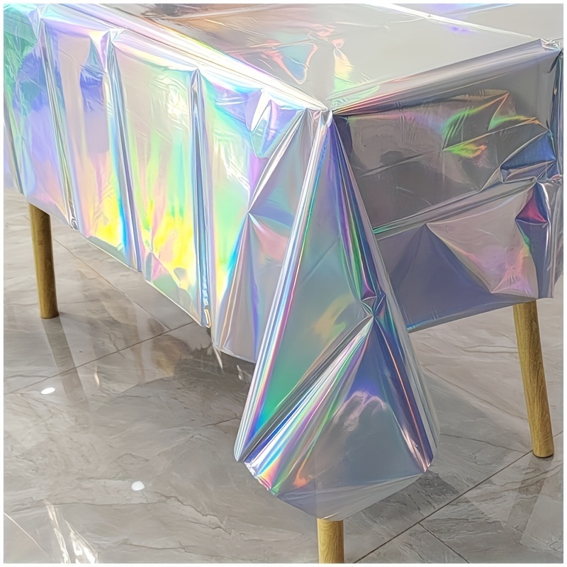 1pc Nappe De Fête À Thème Laser Rainbow, Décoration De Fête D'anniversaire  De Moule En Aluminium, Nappe Jetable, Nappe Jetable Holographique,  Couverture De Table Décorative Pour Fête/table À Manger - Temu Belgium