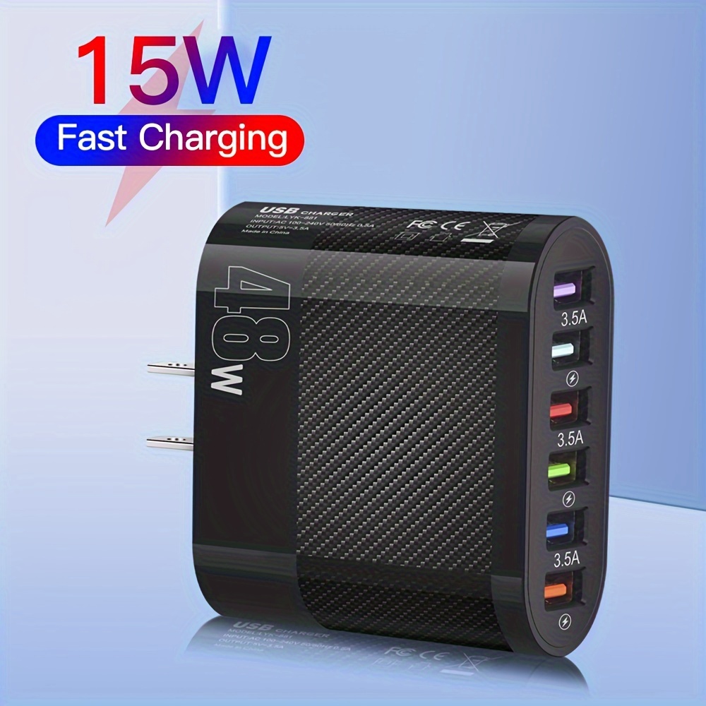 CHARGEUR Quick Charge 3.0 FAST 3 USB - Charge Rapide pour les telephone  smartphone AVUC CÂBLE 120CM