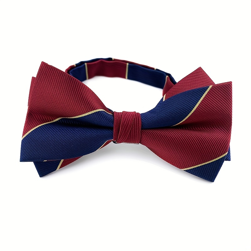 Formal Drawdown Bow Tie with Bowknot for Men