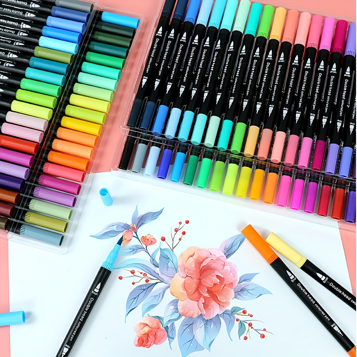 SuoKom stylo enfant couleur stylo ensemble marqueur aquarelle pinceau  huileux couleur dessin Fineliner stylo papeterie en liquidation 