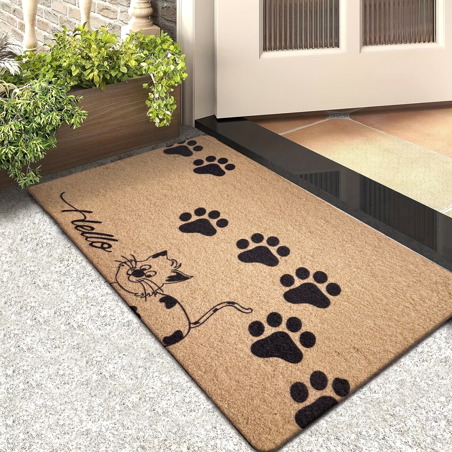 Letter Print Welcome Doormat Dirt Resistant Anti slip Floor - Temu