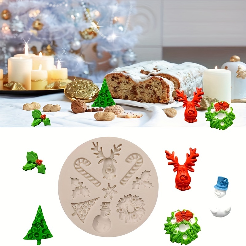 2 Pcs Snowflake Chocolate Molds Silicone Large for Winter Cake Decoration  Candy Making Supplies Christmas Snowflake Decoration Party Cake Decoration  Baking Mold 