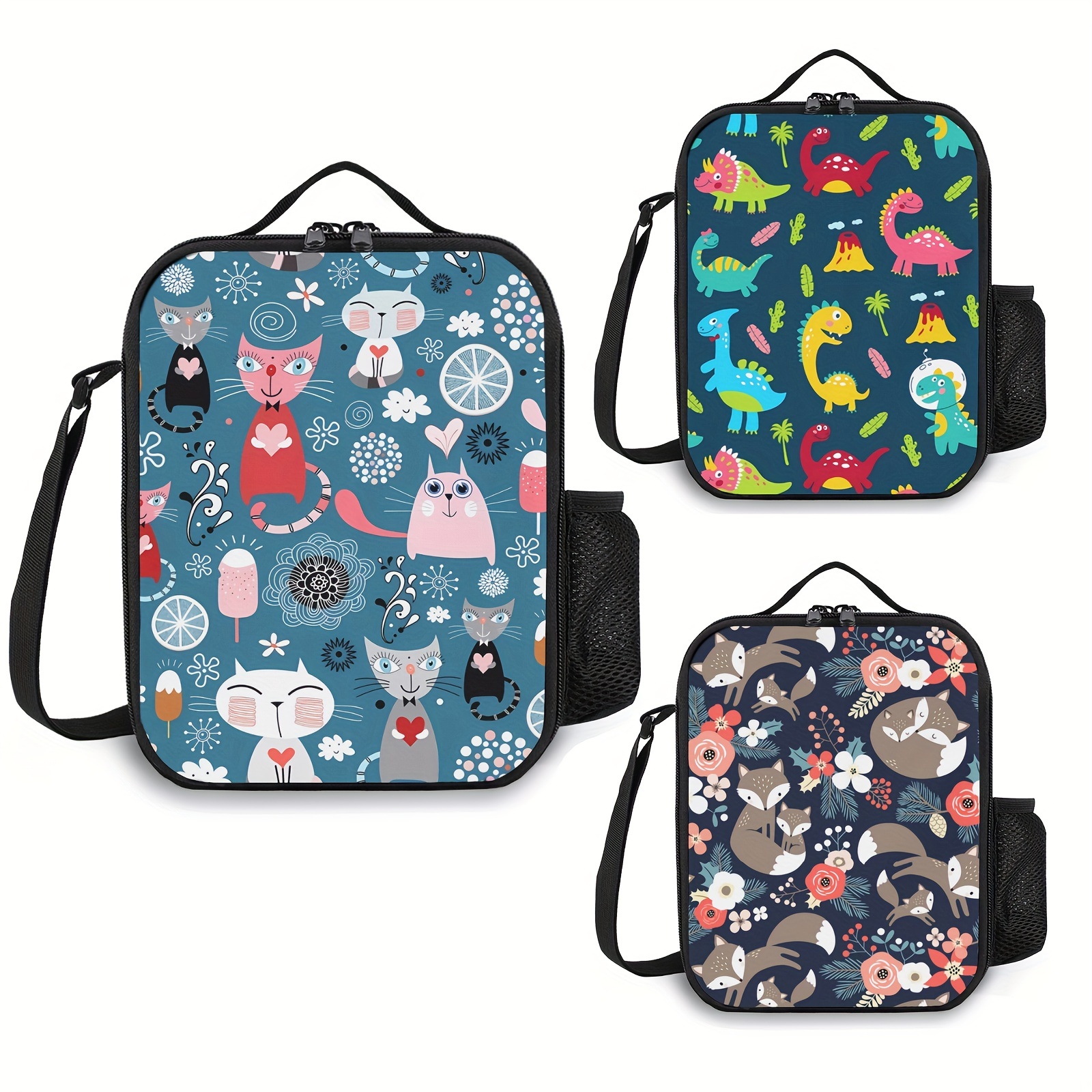 Lunch Bag Waterproof Durable Tote Lunch Box Bag For Work School Cartoon  Cute Dinosaur Lunch Box - Temu