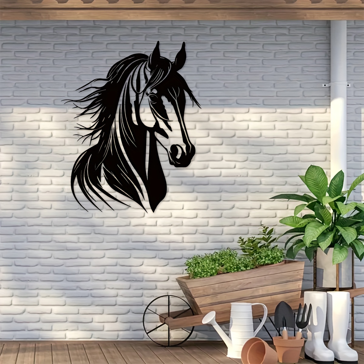 

1pc Metal Wall Art, Exquisite Horse Head Metal Art, Home Decor, Animal Wall Art, Indoor Outdoor Decor, Gift