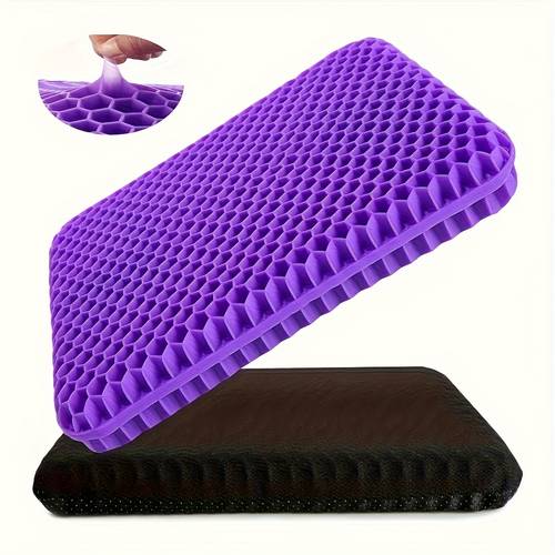 extra large thick gel seat cushion for long sitting soft breathable hip ideal for wheelchairs office chairs driving purple blue cloth cover chair cushion