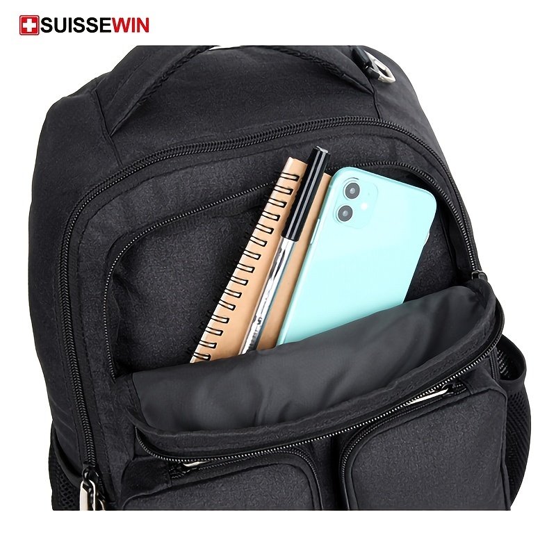 1 mochila SUISSEWIN para hombre mochila informal de negocios - Temu