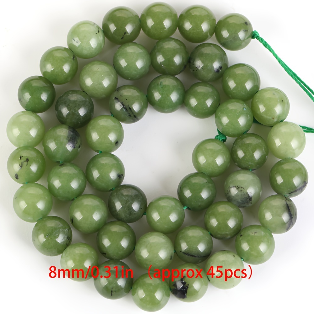 6/8/10mm Natural Stone Burma Jade Beads Round Loose Spacer Beads For  Jewelry Making DIY Bracelet Necklace Bracelet