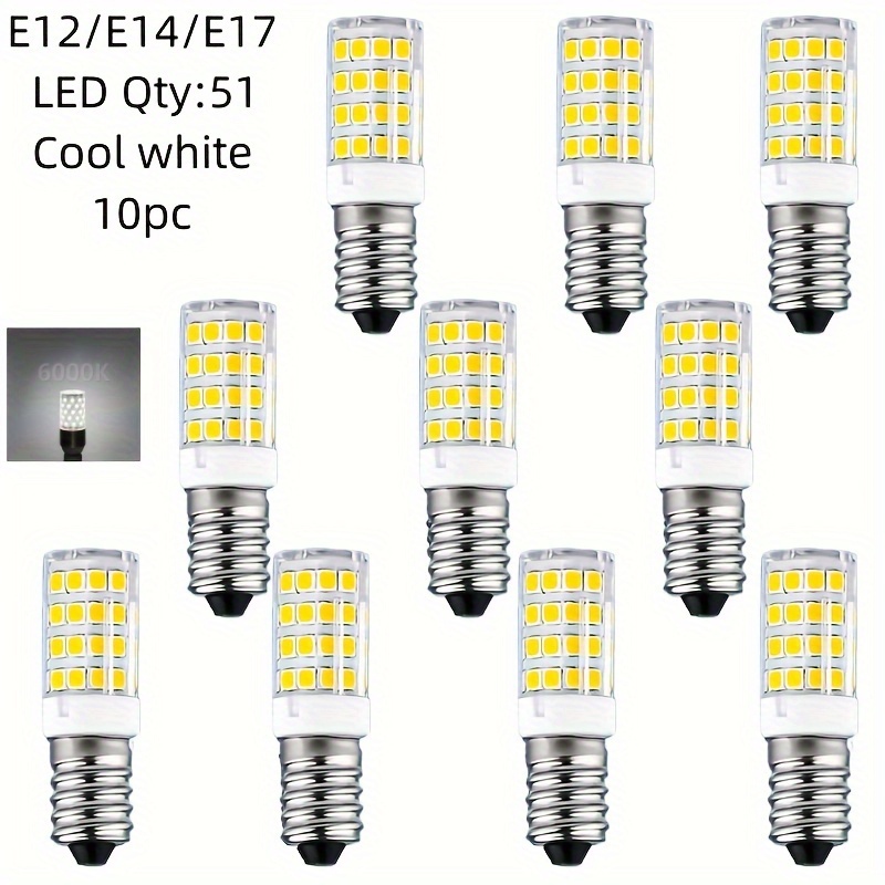 E14/E12 Dimmable LED Fridge Light Bulb 6000-6500K Refrigerator Corn Bulb  Lamps