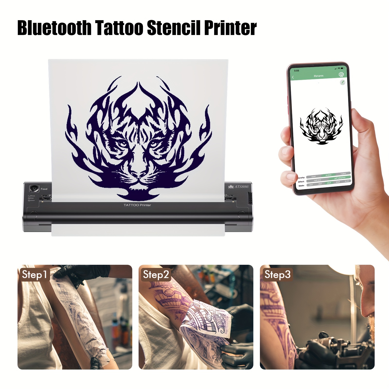 TATELF Wireless Tattoo Stencil Printer Bluetooth Tattoo Transfer Stenc –  tatelftattoo