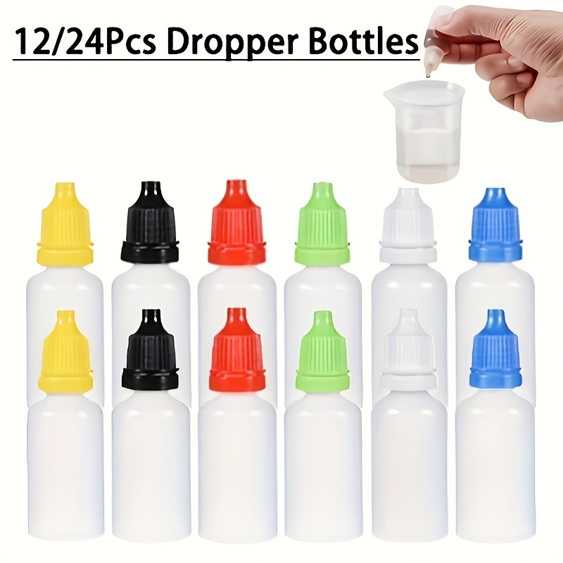 5pcs 20ml/30ml Bouteilles en plastique transparent portable petites fioles  liquides, bouteille d'emballage de fiole solide petite bouteille de médicam
