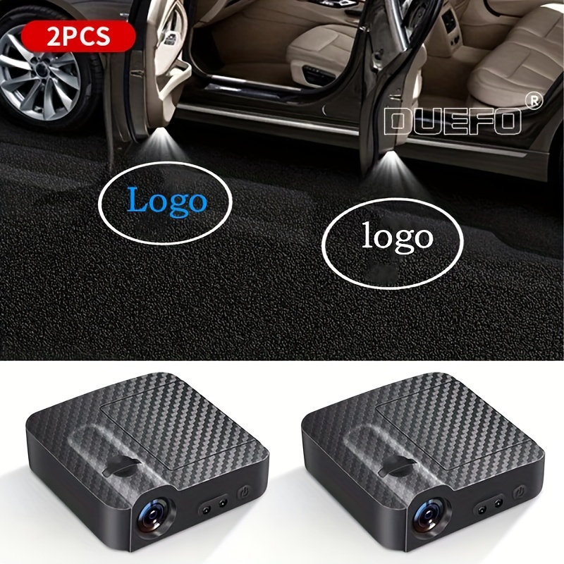 2 PCS LED Puerta de coche Logotipo de bienvenida Marca de coche Luz de  sombra 3D