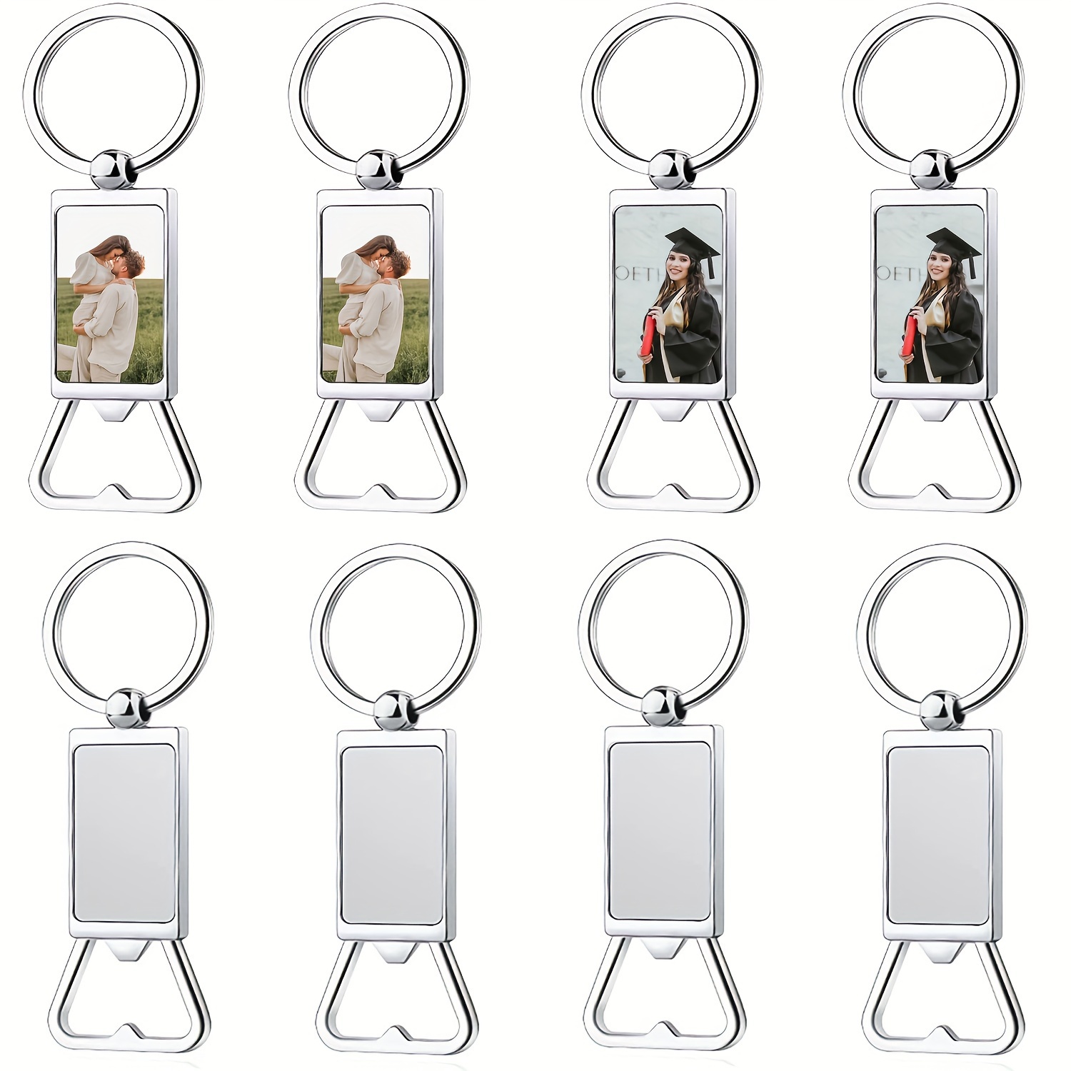 120Pcs Sublimation Blanks Keychain with Blue Protective Film - MDF
