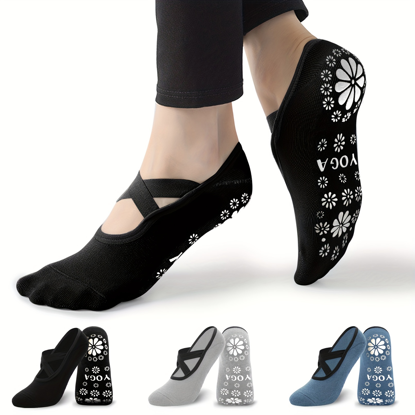 Professional Anti slip Yoga Socks Gym Pilates Sports Grip - Temu