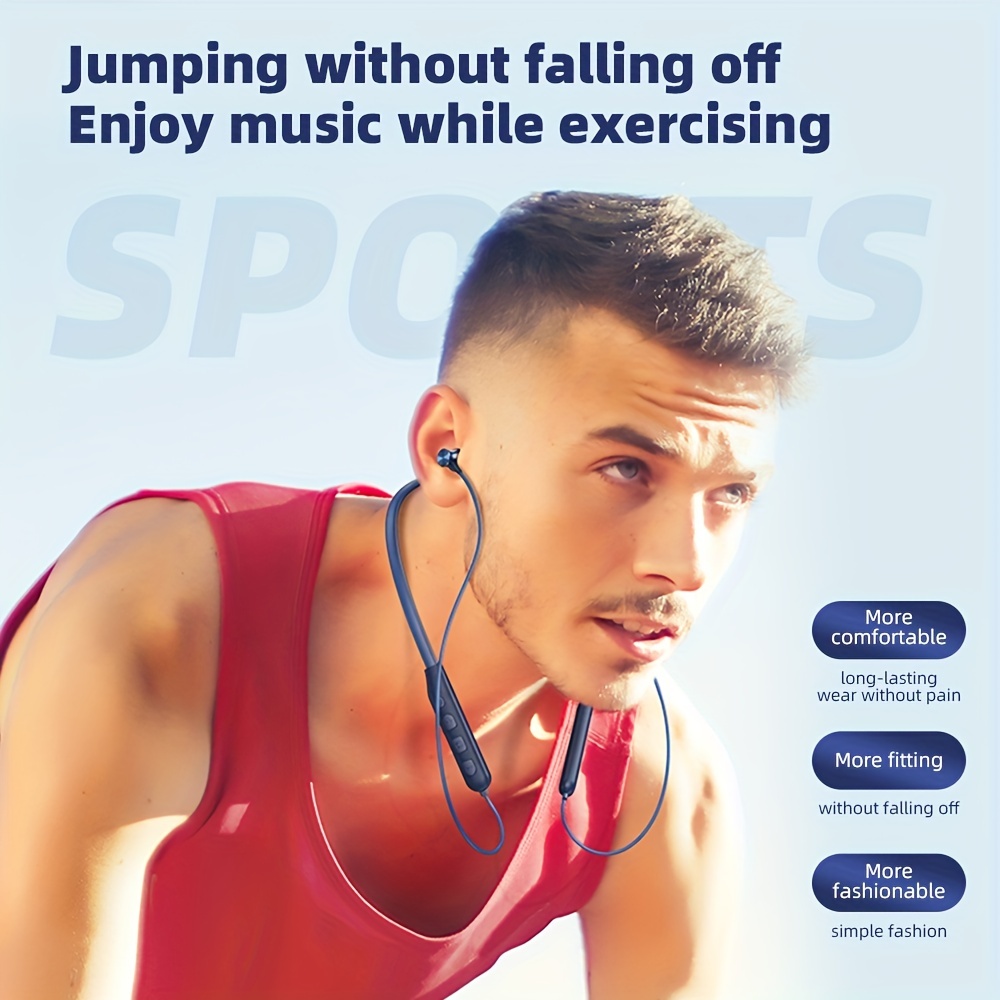 Es64 Sports Bt Earphones Wireless Neckband - Temu New Zealand