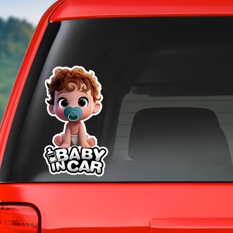 Baby In Car Reflective Stickers Colorful Car Stickers Funny - Temu