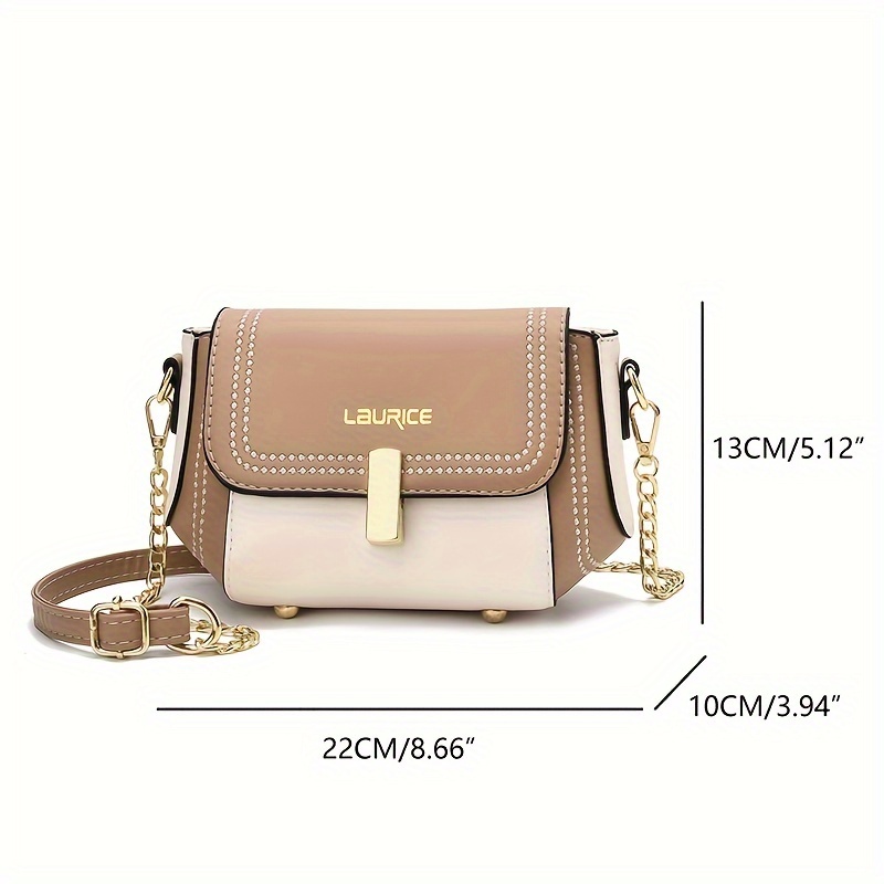 Mini Flap Crossbody Phone Bag, Letter Print Shoulder Bag, Women's Studded  Decor Square Purse (4.7*6.7*3.7) Inch - Temu