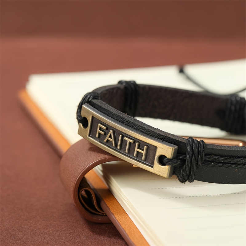 1pc Vintage Leather Rope Bracelet For Men