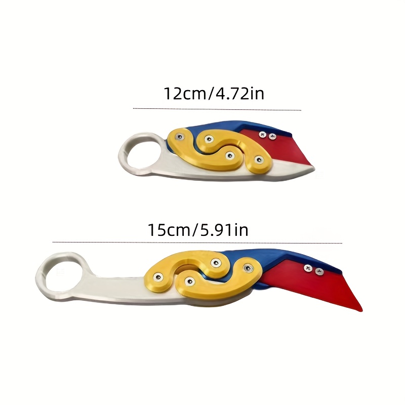 Gravity Folding Claw Knife Radish Knife 3d Printing Gravity Knife Small  Radish Knife Push Card Decompression Toy Christmas Gift