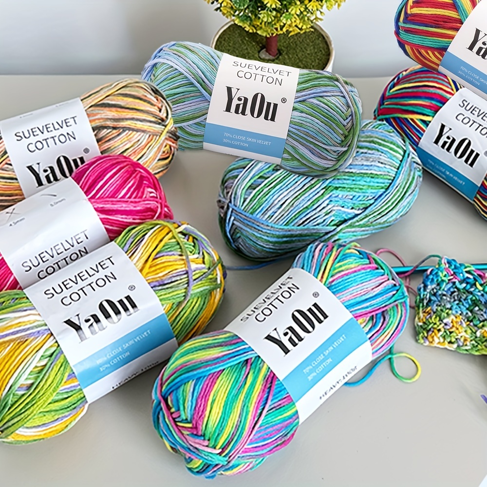 Multicolor Yarn With Random Markers Colorful Crochet - Temu