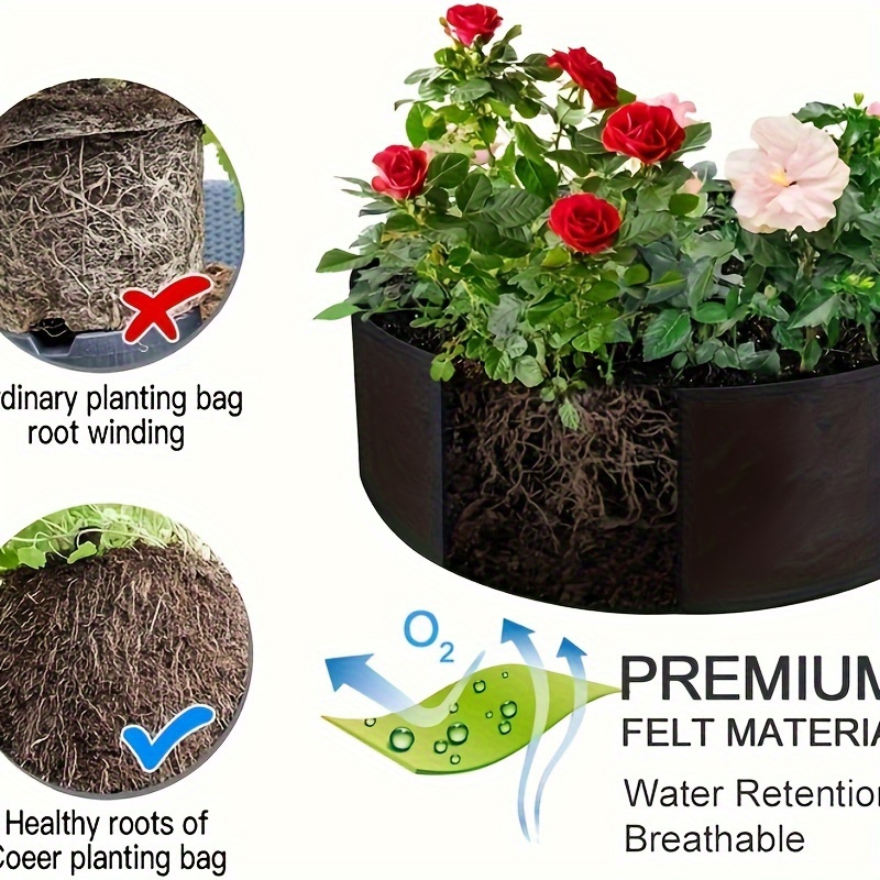 Garden Pots Felt Non Woven Fabric Biodegradable Grow Nursery - Temu