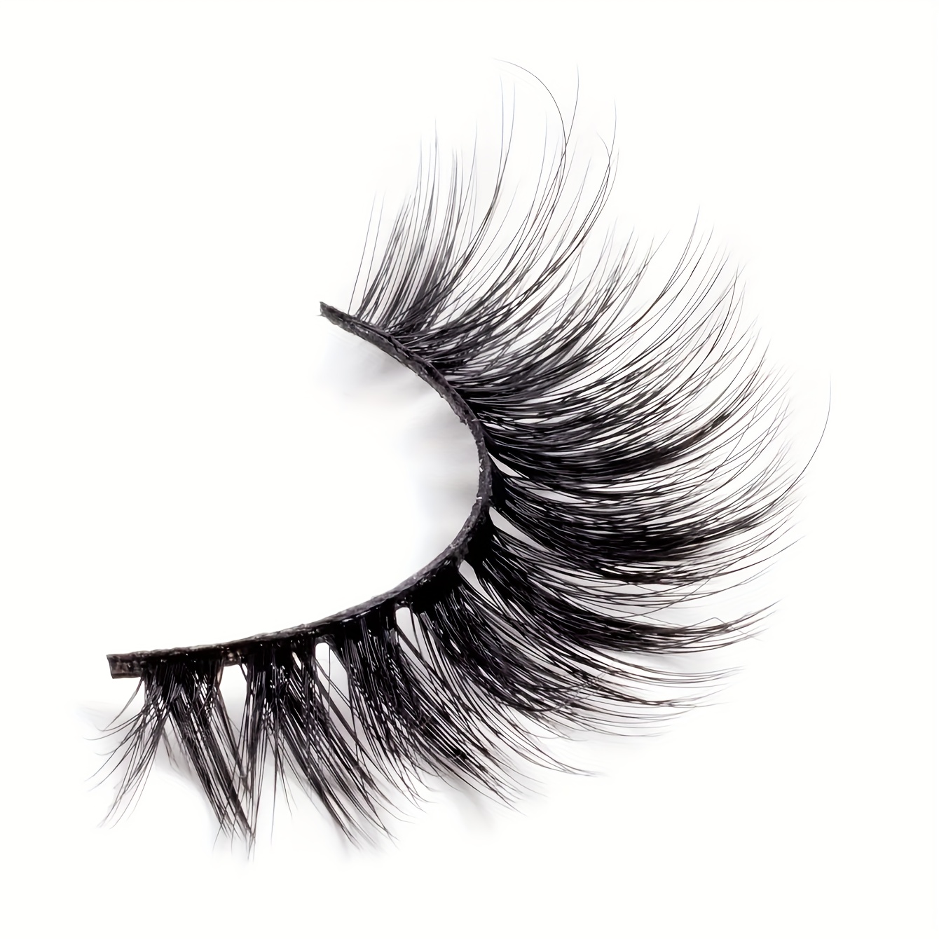 curling lashes, 1 pair full strip eyelashes cluster like curling 17mm lashes fluffy wispy false eyelashes crossed eye end lengthening lashes details 0