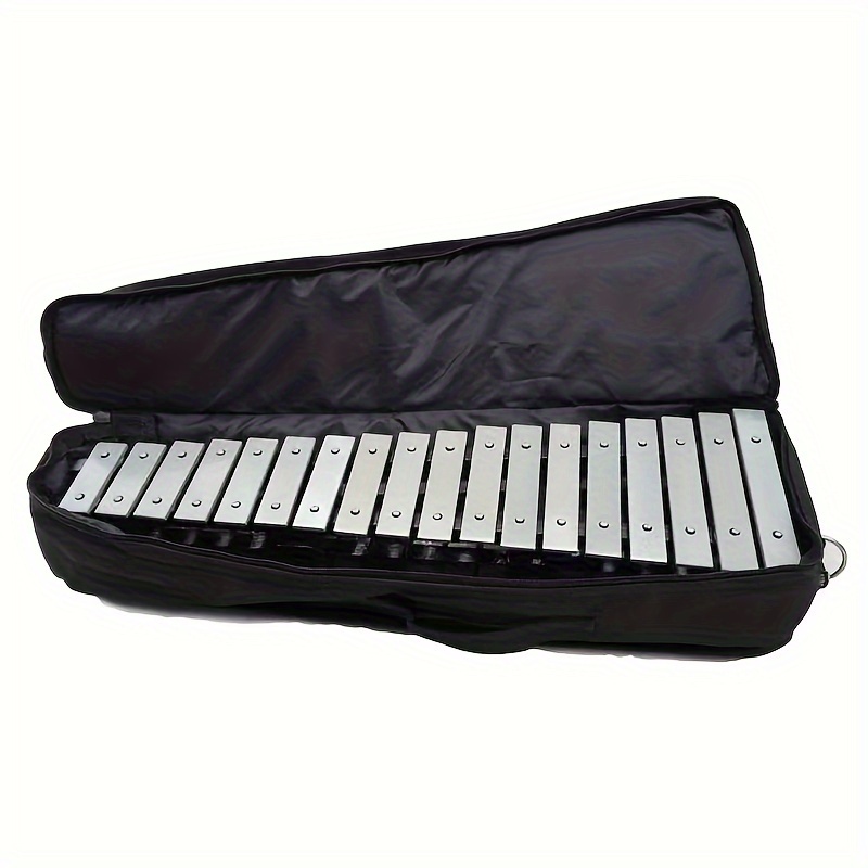 25 Note glockenspiel xylophone wooden base aluminum bars with 2 mallets  percussion musical instrument gift with carrying bag