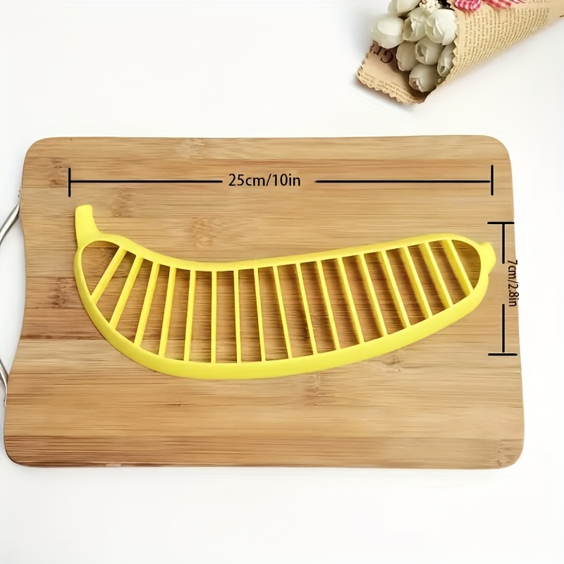 1pc Banana Slicer, Kitchen Gadget, Stainless Steel Blade, Banana Slicer,  Cucumber, Ham, Can Be Used With 6.88in*2.04in