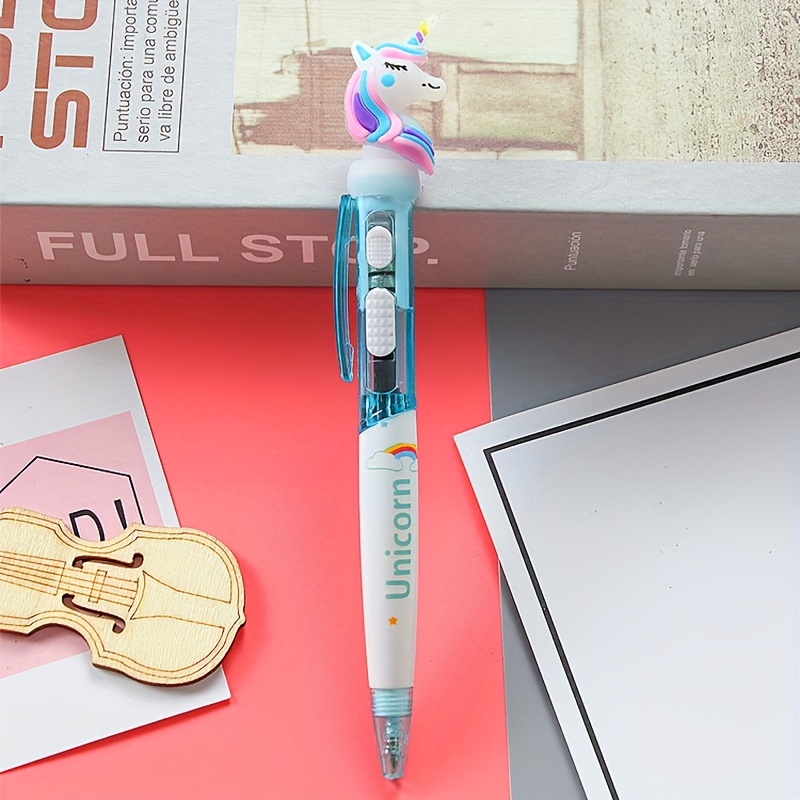Creative Glow Unicorn Ballpoint Pen With Light Neutral Oil Pen Cute Student  Stationery Cartoon Pen With
