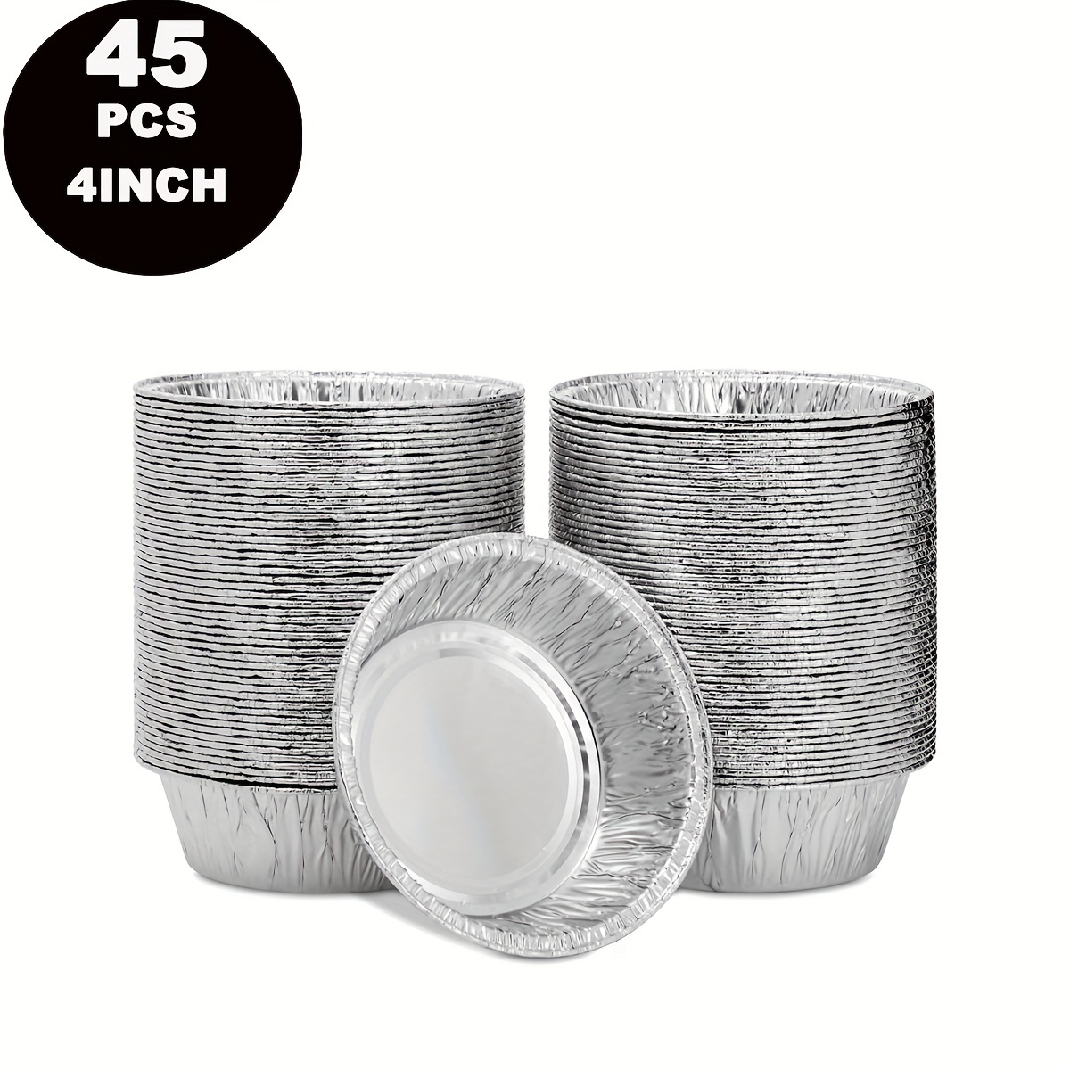 Pie Pans 4 Inch ,Mini Pie Tins Disposable Aluminum Foil Tart/ Pie Pans for  Baking Easily Stack & Store, Freeze & Reheat 