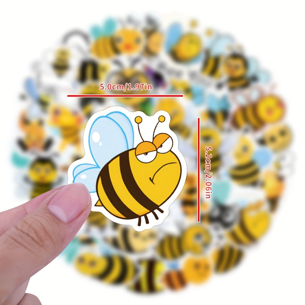 Honey Bee Stickers Cute Bee Stickers Decals Yellow Vinyl - Temu