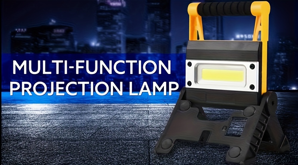 1pc Rechargeable LED Work Light, Foldable Portable Waterproof Work Light, 360ﾰ Rotating Super Bright Floodlight For Camping, Fishing And Hiking (USB Cable Included) Led Work Light, 12w Usb Power Display Strong Light Camping Fishing Light details 6