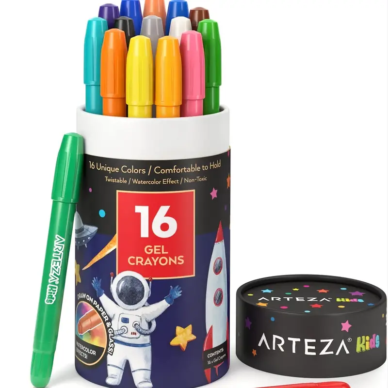 Arteza Kids Gel Crayons 16 Count Twistable And Washable Jumbo Crayons  School Supplies For Classrooms Students And Teachers, Check Out Today's  Deals Now