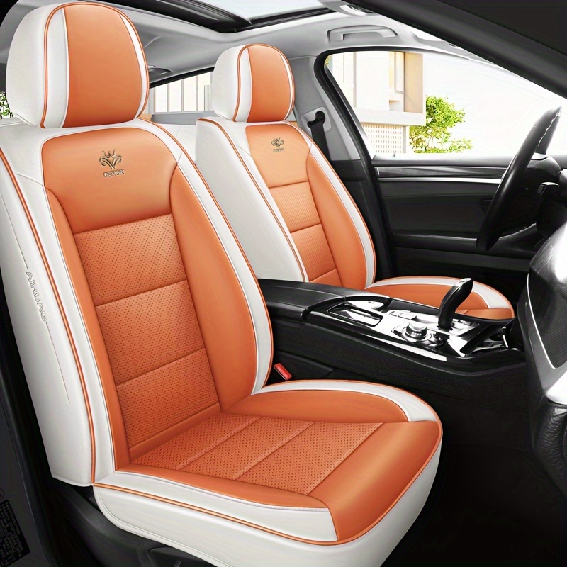 2024 new all     leather car seat covers universal fit durable stylish red   for   business casual use vehicle interior upgrade sleek car accessory   material