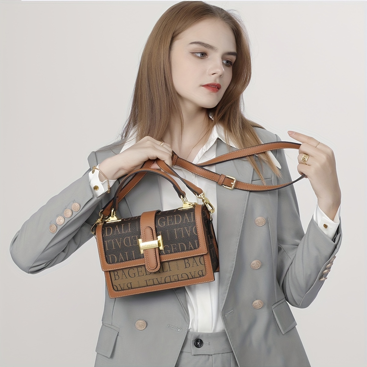 Women's Mini Retro Crossbody Bags,letter Print Mobile Phone Bag, Practical  Trendy Single Shoulder Bag - Temu Latvia