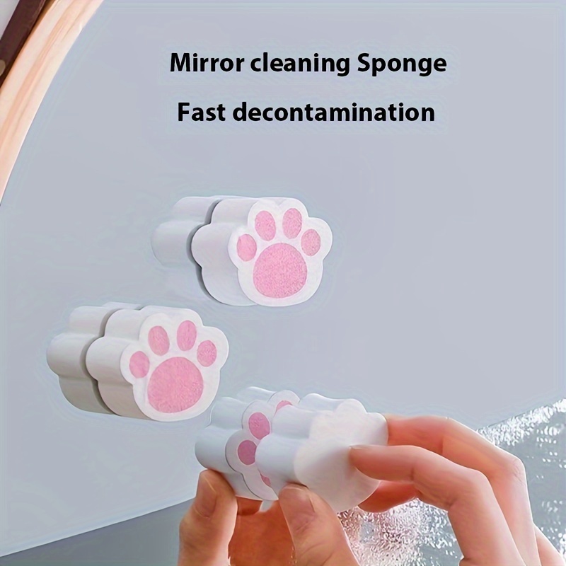 Cute Mirror Cleaning Sponge Wipe Household Mirror Cleaner - Temu