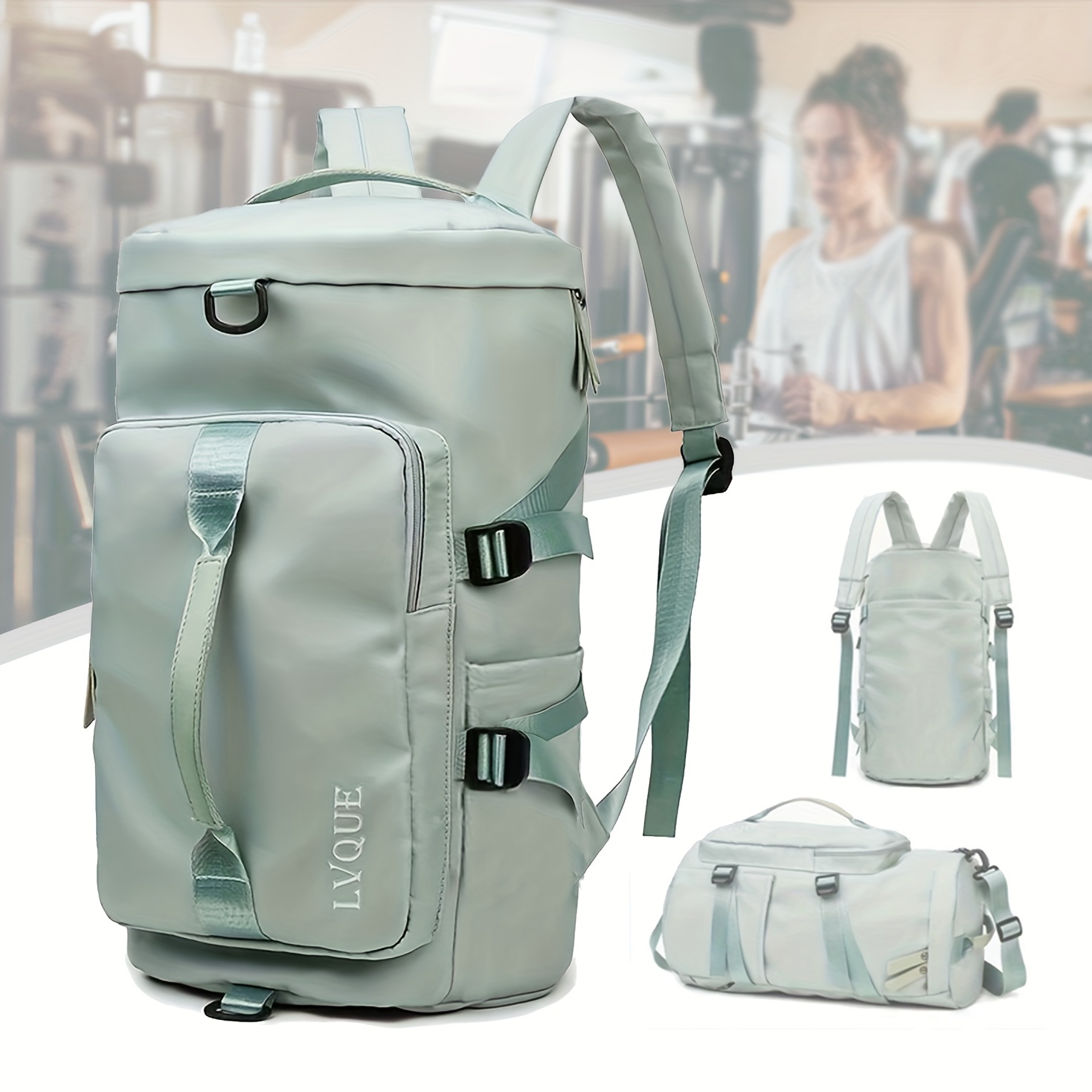 Mochila de viaje de gran capacidad para mujer, bolsa de equipaje  multifunción, ligera, impermeable, bolsa de viaje, bolsillo seco y húmedo -  AliExpress