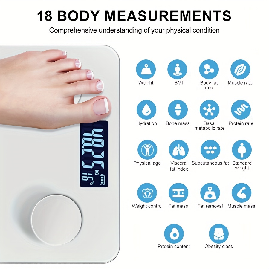 1pc Family Body Scale, Accurate Weight & Body Fat Measurement For Adults  And Weight Loss, Small Size