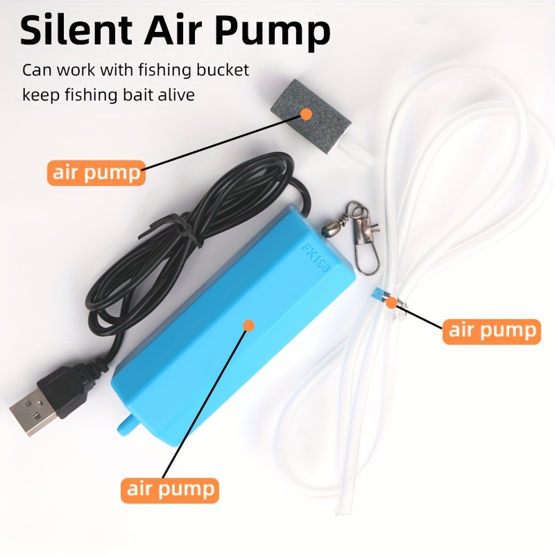 Mini Aquarium Usb Air Pump Portable Fish Tank Oxygen Pump - Temu