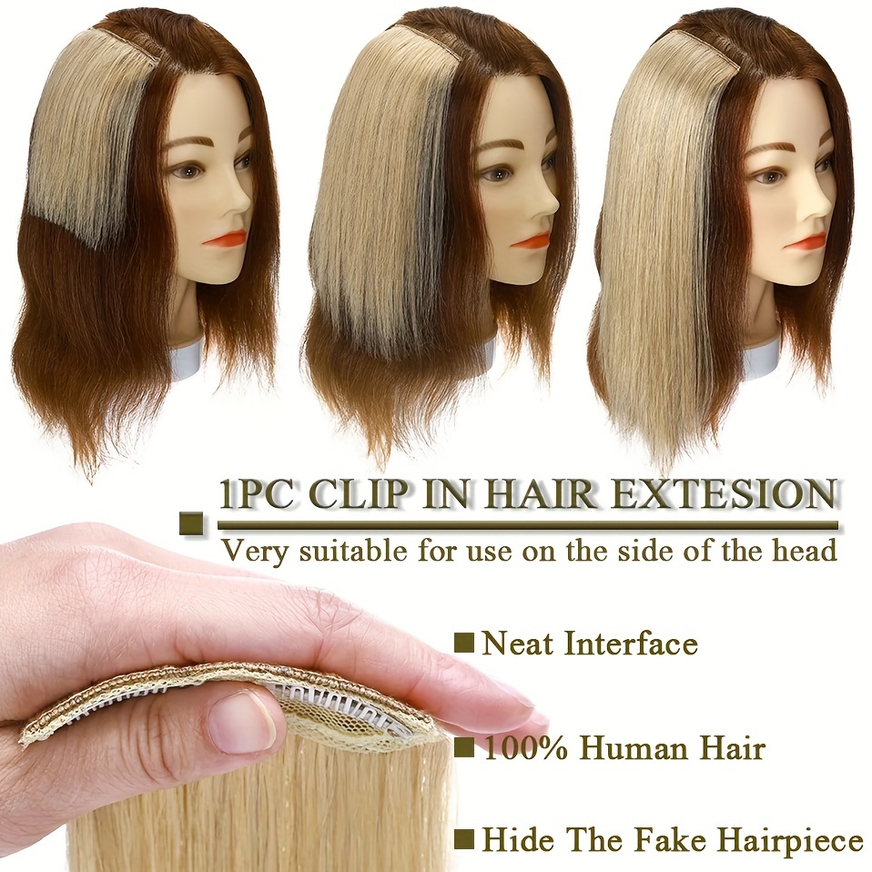 100 Human Hair Natural Invisible Hair Pad Wig Temu United Kingdom