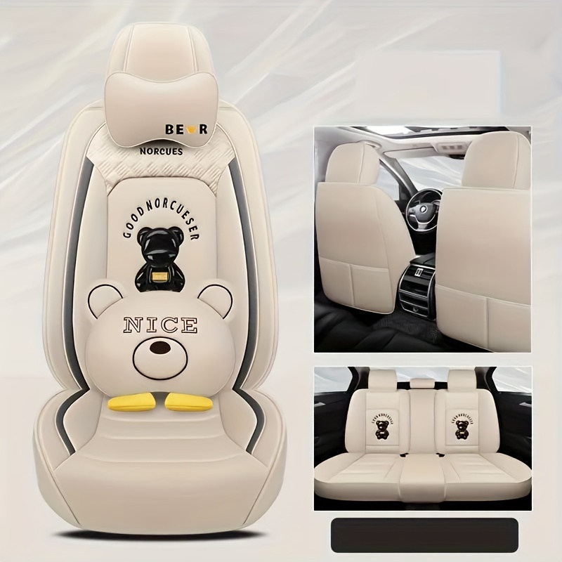 Upgrade Vehicle Luxury Car Seat Cover Premium Faux Leather - Temu