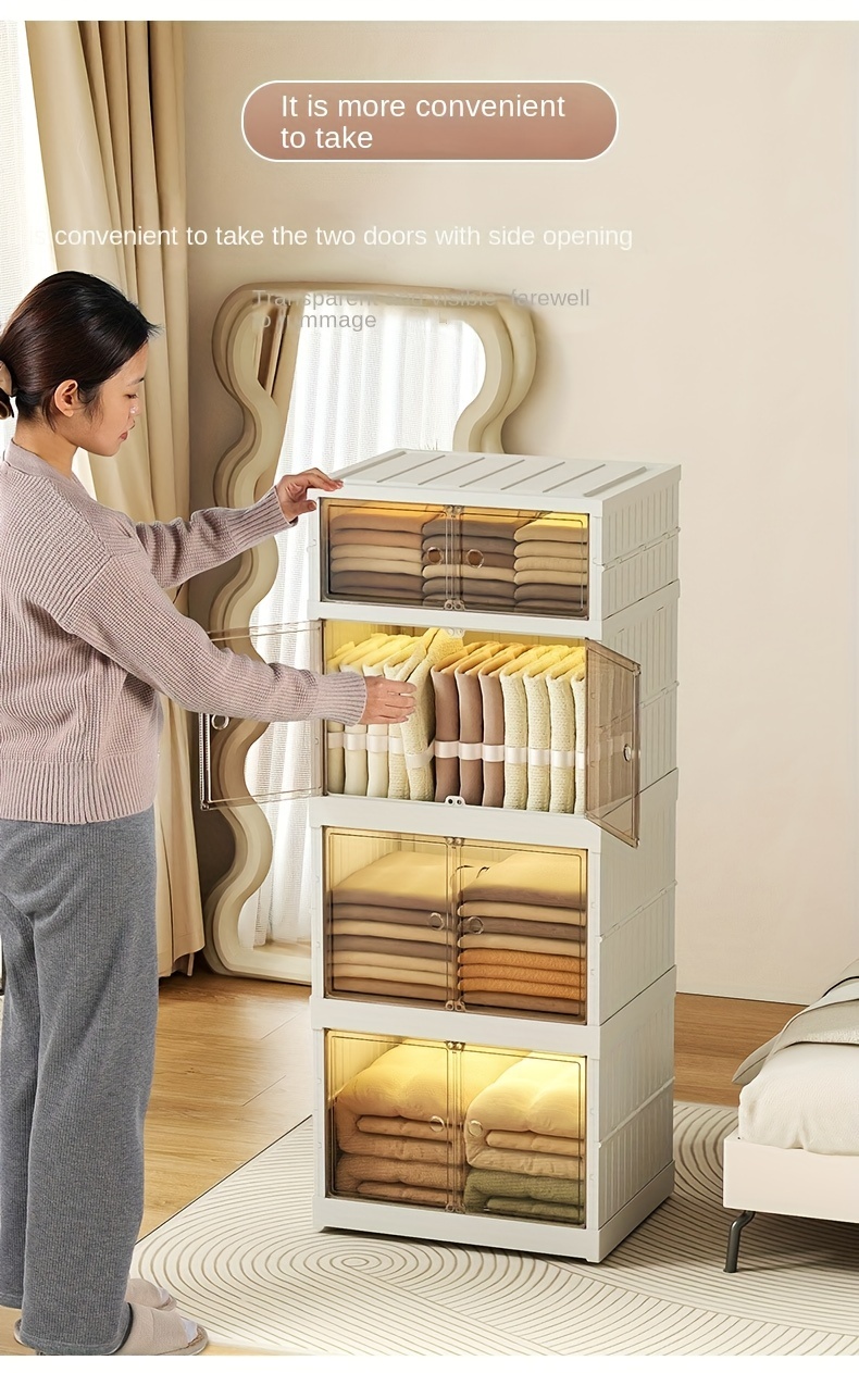 Multi Layers Storage Cabinet With Wheels Household Clothes - Temu
