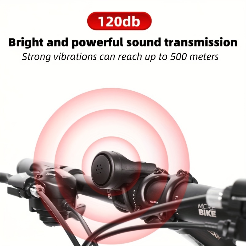 6 Sounds Ultra-loud Electronic Bicycle Bell Bike Horn Siren Andlebar Ring  Strong Loud Alarm Bell Safety Siren Ultra-loud Bike Horn, Bicycle Bike Bell