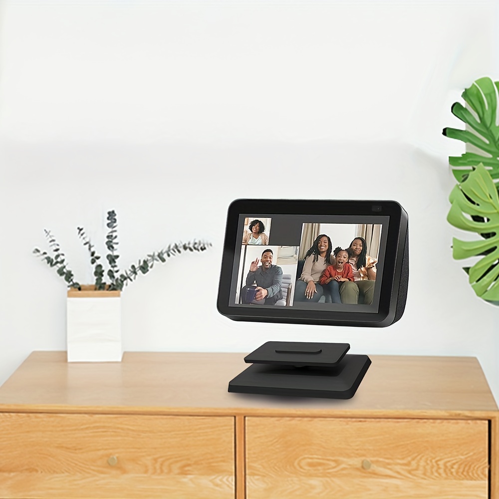 1pc Magnetic Stand for Echo Show 8 (1st and 2nd Gen) - Swivel and Tilt for  Easy Viewing, Built-in Magnet for Secure Mounting, Black