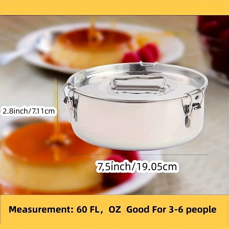 1.5QT Stainless Steel Flan Mold Cake Baking Pan for 6QT 8QT