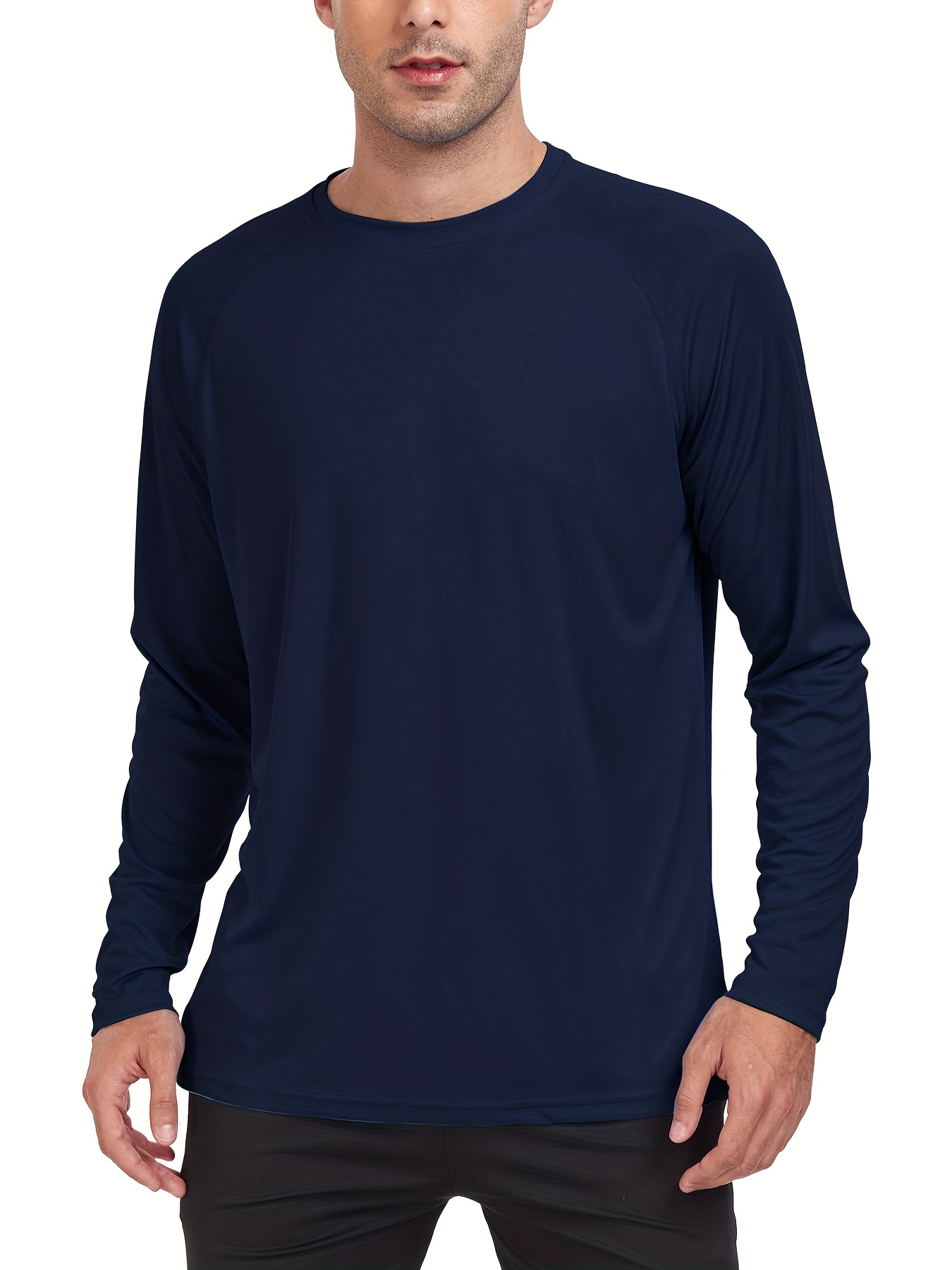 Moisture Wicking Shirt - UPF 50 - Long Sleeve - Navy/White X-Large / Navy