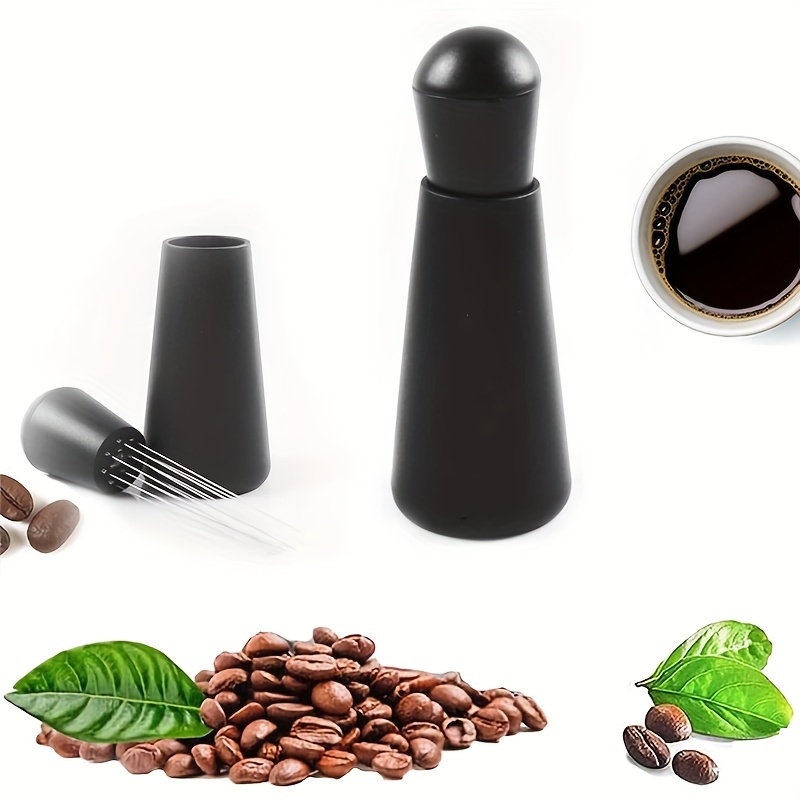 Distribuidor de café de 2.244 in con herramientas de distribución para café  expreso, accesorio para hacer café o tienda en el hogar (negro)