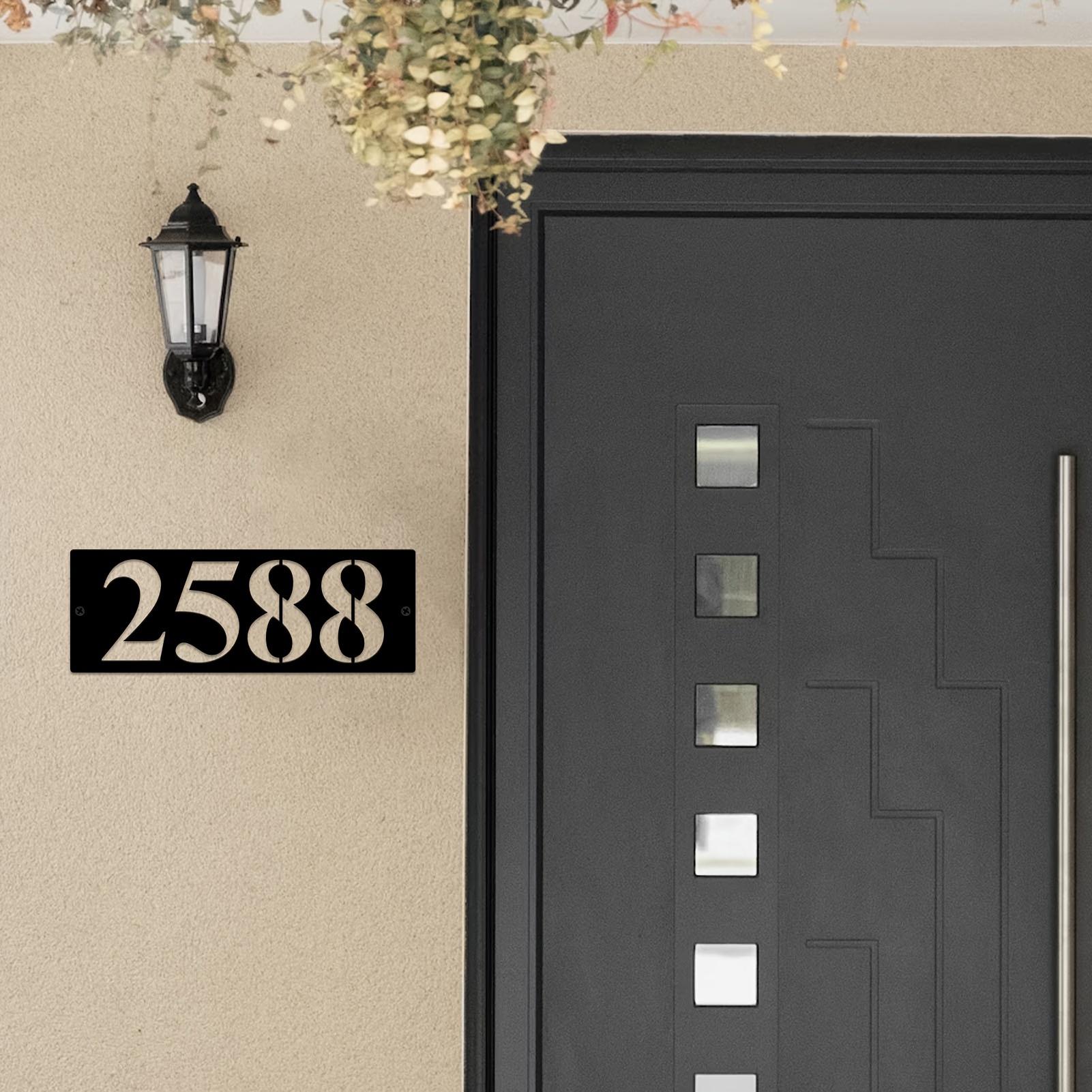 

1pc Wall Sculpture, Custom Metal Door Number Sign, Custom Address Number Sign, Personalized Metal Address Sign, Modern Door Number, Address Plaque, Wall Decoration, Home Decor