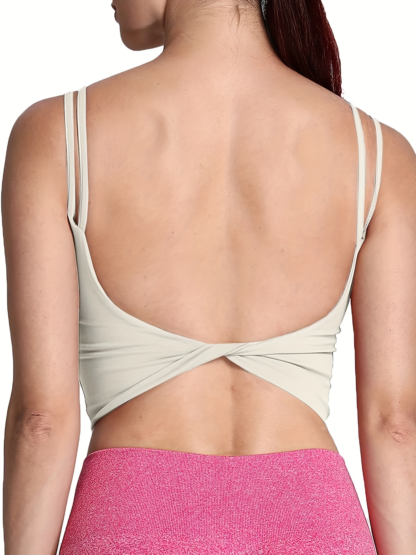 Ladies Gym Sports Bra Vest Tank Cropped Tops Womens Yoga Underwear Padded  Bras Outdoor Women Seamless Solid Bra Fitness Bras Tops