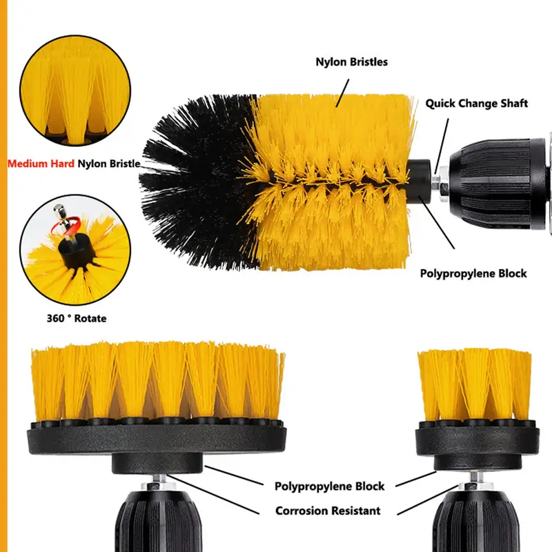 20pcs Brush Set Power Scrubber Drill Brushes Car Detail Brush For