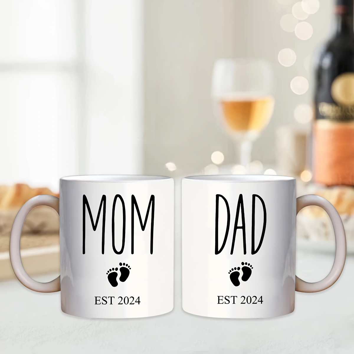 Taza para papá y mamá, regalo para anuncio de embarazo, regalos para padres  nuevos para parejas, juego de tazas de café para papá y mamá, para